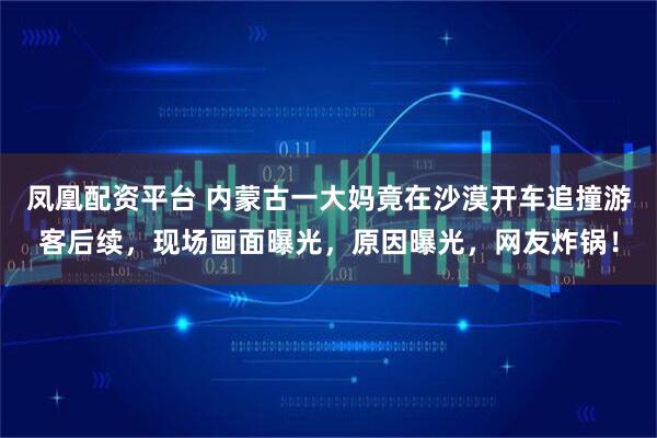 凤凰配资平台 内蒙古一大妈竟在沙漠开车追撞游客后续，现场画面曝光，原因曝光，网友炸锅！